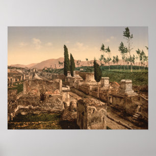 Street of the Tombs, Pompeii, Campania, Italy Poster