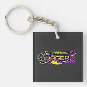 STREET RACERS BURNING WHEEL CLUB KEY RING