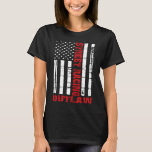 Street Racing Outlaw Flag American Drag Racing T-Shirt