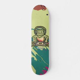 Street Retro Frog with Headphones | Funny Skateboard