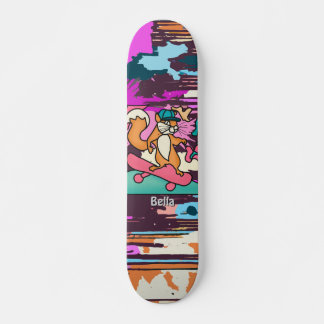 Street Retro Squirrel on Skateboard | Funny
