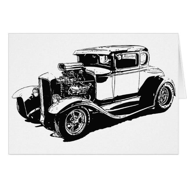 Street Rod Drawing (Front Horizontal)
