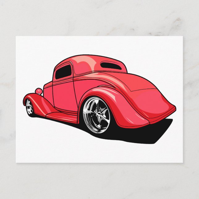 Street Rod Red Postcard (Front)
