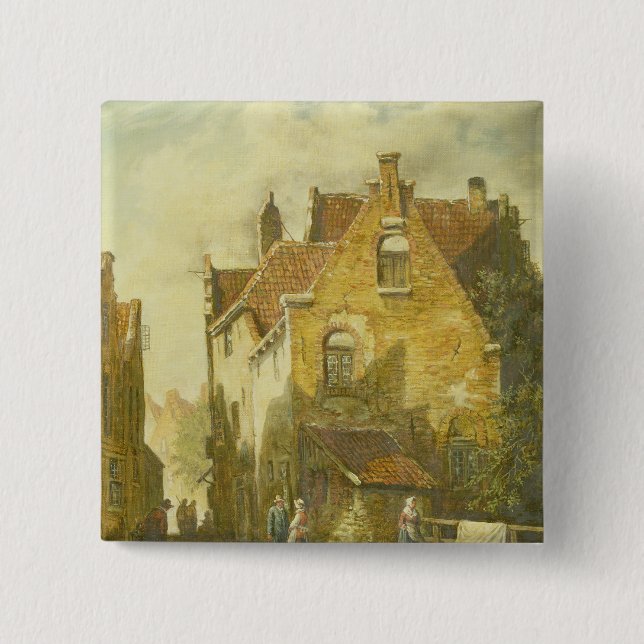 Street Scene 15 Cm Square Badge (Front)