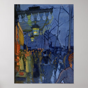 Street Scene, at Five in the Afternoon, 1887 Poster
