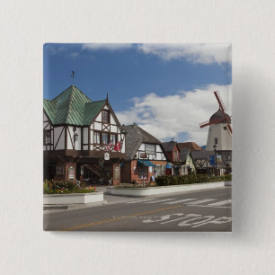 Street Scene from historic Solvang, 'The Danish 15 Cm Square Badge
