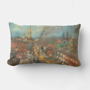 Street Scene in Indianapolis (Indiana, USA) Lumbar Cushion