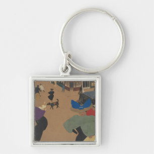Street Scene in Paris Key Ring