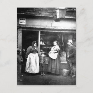 Street scene in Victorian London Postcard