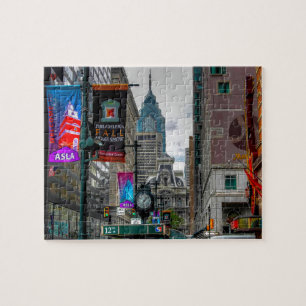 Street Scene Philadelphia Jigsaw Puzzle