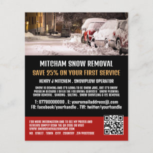 Street Scene, Snow Removal Company Advertising Flyer