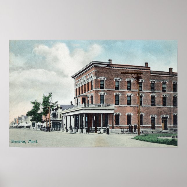 Street SceneGlendive, MT Poster (Front)