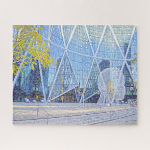 Street Sculpture Calgary. Jigsaw Puzzle