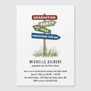 Street Sign 8th Grade Gradution Party Invitation