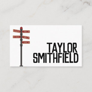street sign business card