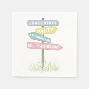 Street Sign High School Gradution Party Napkin