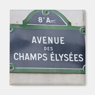 Street sign of Paris Magnet