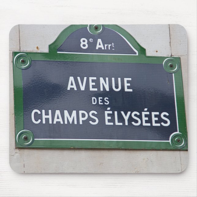 Street sign of Paris Mouse Pad (Front)
