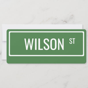 Street Sign with Custom Name Invitation