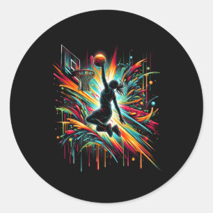 Street Slam Queen Dunk Explosion Vibes Energy Sket Classic Round Sticker