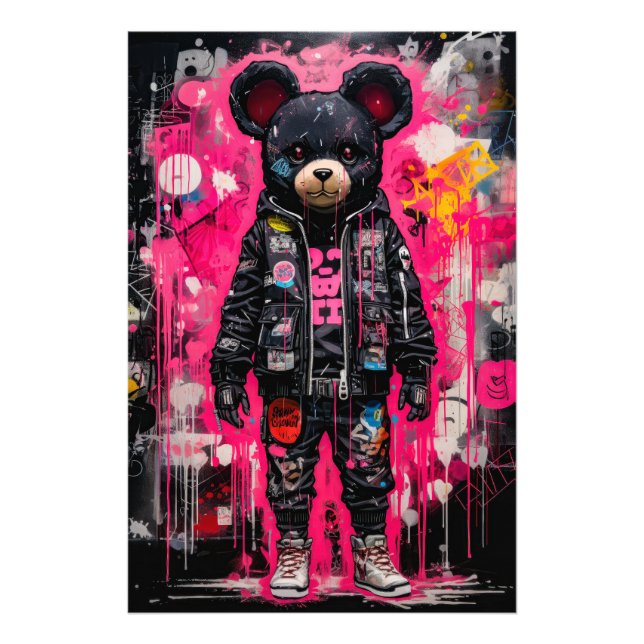 Street Soft: Teddy's Pink Rebellion Photo Print (Front)