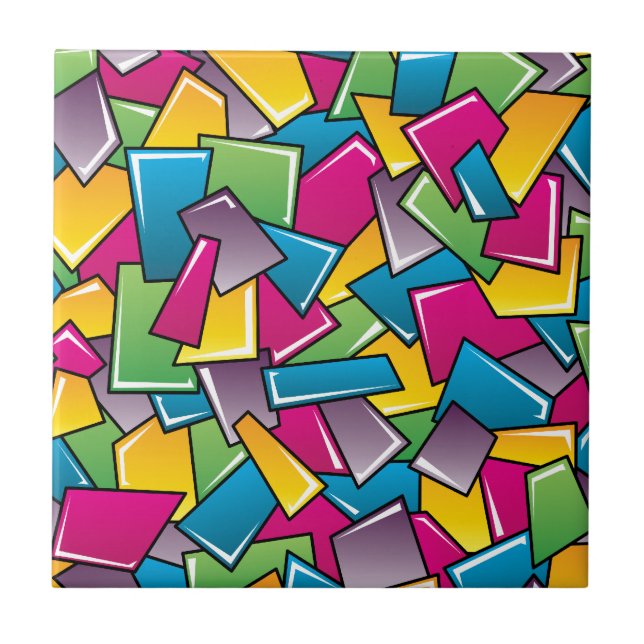 Street Squares Ceramic Tile (Front)