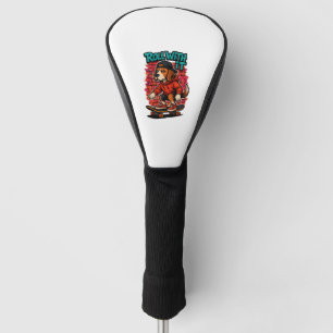 Street Style Beagle Skateboarding Graffiti Art Golf Head Cover