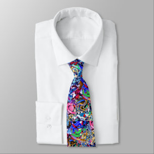 Street style graffiti tie