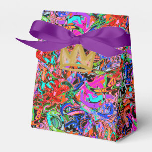 Street style graffiti with gold crown  favour box