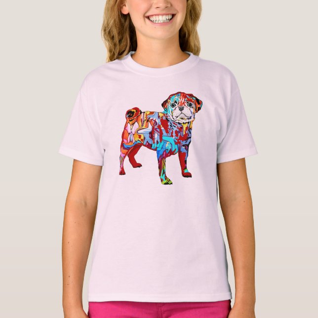 Street style pug dog T-Shirt (Front)