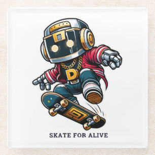 Street Style Skate Series Glass Coaster