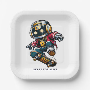 Street Style Skate Series Paper Plate
