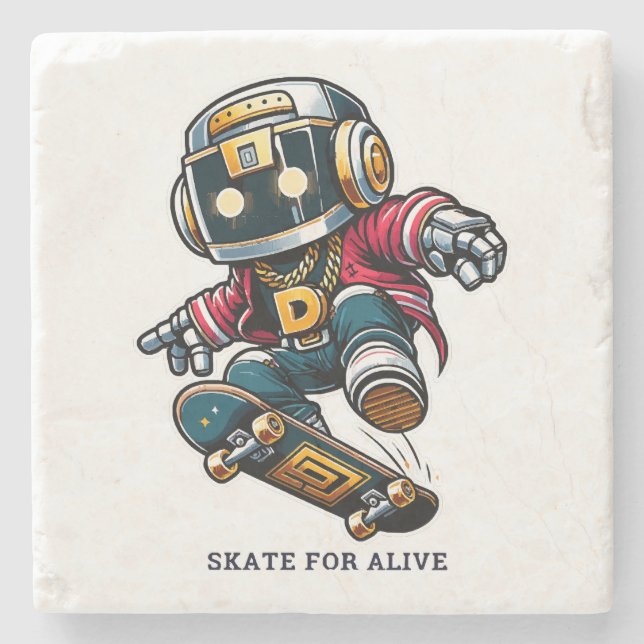 Street Style Skate Series Stone Coaster (Front)