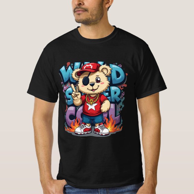 Street Style Teddy – Wild Super Cool Graffiti Tee (Front)