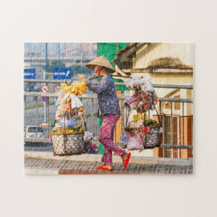 Street vendor, Ho Chi Minh City, Vietnam Jigsaw Puzzle