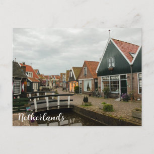 Street view in Volendam, Netherlands Postcard