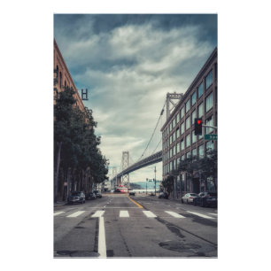 Street View of San Francisco Bay Bridge Photo Print