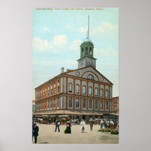 Street View of the Faneuil Hall Poster