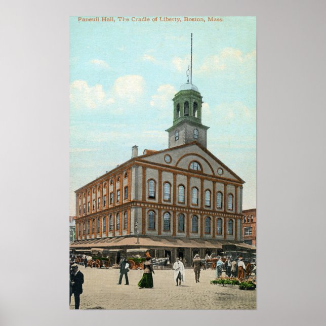 Street View of the Faneuil Hall Poster (Front)