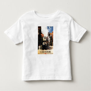 Street View with Couple & Tower Clock Rail Toddler T-Shirt