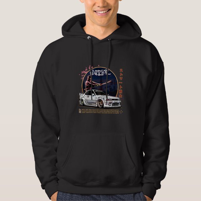 Street Warrior Samurai - Skyline Driver Hoodie (Front)