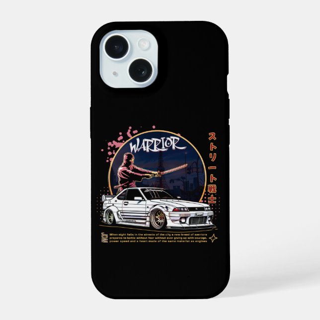 Street Warrior Samurai - Skyline Driver iPhone 15 Case (Back)