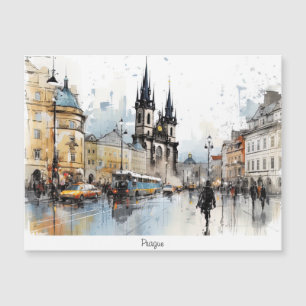Street watercolor Prague