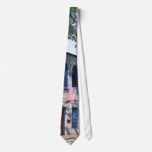 Street With American Flag Alexandria VA Tie