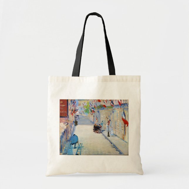 Street with French Flags, Manet Tote Bag (Front)