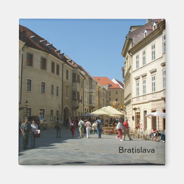 Streets of Bratislava - Slovakia Magnet (Front)