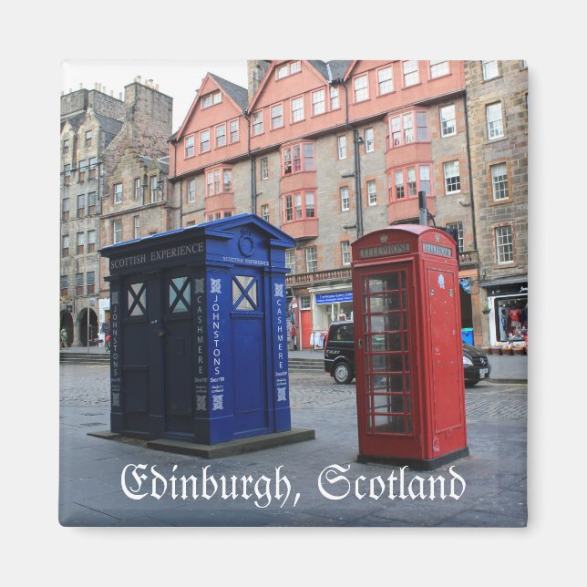 Streets of Edinburgh, Scotland fridge magnet (Front)