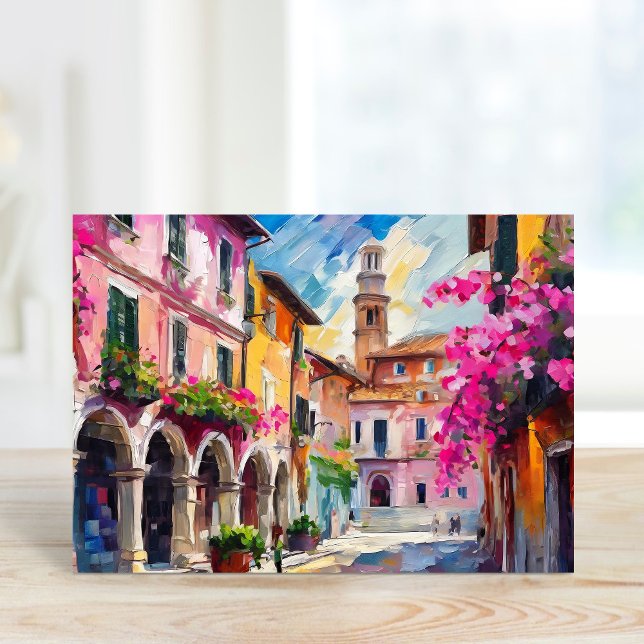 Streets of Italy Modern Abstract Art Card (Creator Uploaded)