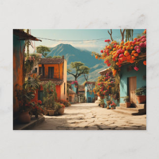 Streets of Mexico  Holiday Postcard