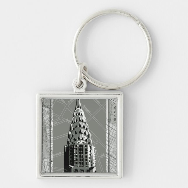 Streets of New York with Empire State Building Key Ring (Front)